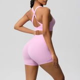 Crossover Bra & High‑Rise Shorts