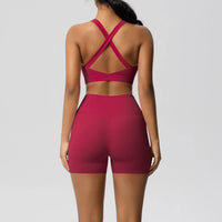 Crossover Bra & High‑Rise Shorts