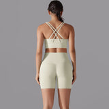 Cross‑Strap Bra & Workout Shorts