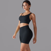 Cross‑Strap Bra & Workout Shorts