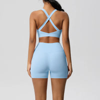 Crossover Bra & High‑Rise Shorts