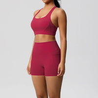 Crossover Bra & High‑Rise Shorts