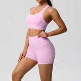 Crossover Bra & High‑Rise Shorts