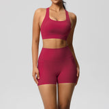 Crossover Bra & High‑Rise Shorts