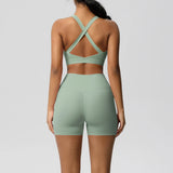 Crossover Bra & High‑Rise Shorts