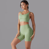 Cross‑Strap Bra & Workout Shorts