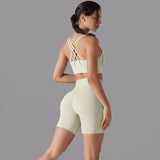Cross‑Strap Bra & Workout Shorts