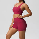 Crossover Bra & High‑Rise Shorts