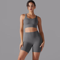 Cross‑Strap Bra & Workout Shorts
