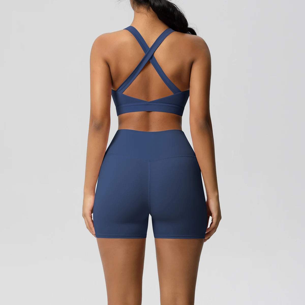 Crossover Bra & High‑Rise Shorts