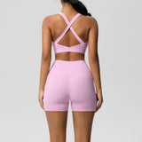 Crossover Bra & High‑Rise Shorts