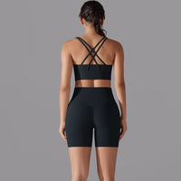 Cross‑Strap Bra & Workout Shorts
