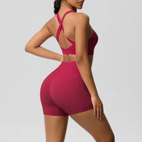 Crossover Bra & High‑Rise Shorts