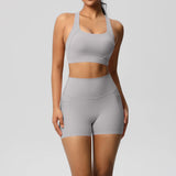 Crossover Bra & High‑Rise Shorts