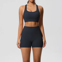Crossover Bra & High‑Rise Shorts
