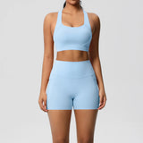 Crossover Bra & High‑Rise Shorts