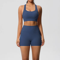 Crossover Bra & High‑Rise Shorts