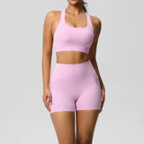 Crossover Bra & High‑Rise Shorts