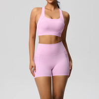 Crossover Bra & High‑Rise Shorts
